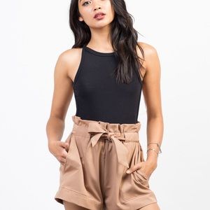 NWT Express High Waisted Tie Front Utility Shorts